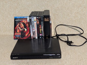 Lot Of DVD's With Sony DVD Player Including The Godfather DVD Collection