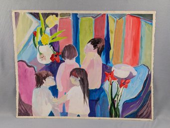 Paula Canale Wolfson(19082002)Original Painting MCM Mid-Century Modernist