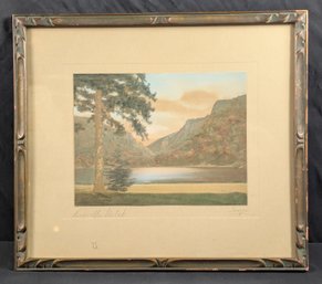 Sawyer Hand Colored Photograph - Dixville Notch New Hampshire
