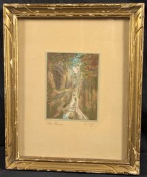 Sawyer Hand Colored Photograph The Flume