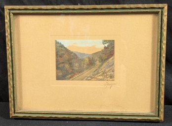 Sawyer Hand Colored Photograph - Untitled Mountain Scene