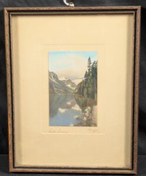 Sawyer Hand Colored Photograph - Lake Louise