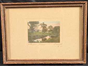 Sawyer Hand Colored Photograph - A Meadow Stream
