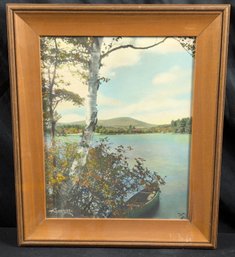 Sawyer Hand Colored Photograph - Mount Kearsarge & Lake Winnepocket