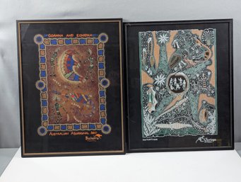 Two Aboriginal / Australian Framed Original Lithographs