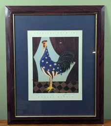 Artist Signed Print By Warren Kimble Of A Rooster