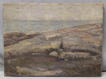 E. Willmann Antique Original Oil Painting Seascape