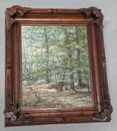 Joseph Koutachy (b1907) Original Impressionist Oil Painting Landscape With A Figure