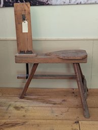 Antique Primitive Harness Marker's Bench