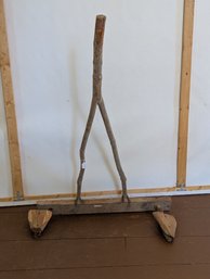 Primitive Wooded Garden Row Marker