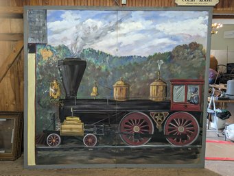 Large 2-Sided Meredith NH Mural By Ruth Louise Gilman - Beede (1910-1996)