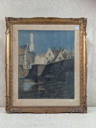 Antique Original Signed & #8/100 Original Lithograph Possibly By Willam A Sherwood  (1875-1951)