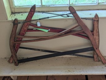 Lot Of 2 Old Buck Saws
