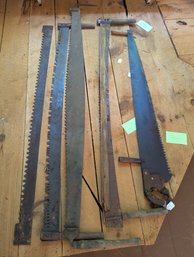 Lot Of Logging Saws - Two Person Cross Cut Saws