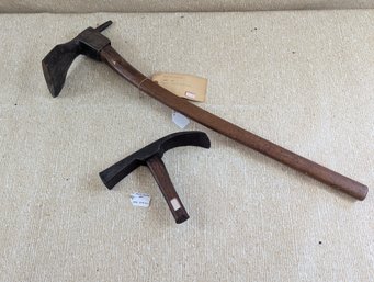 Lot Of 2 Old Adzes - Adz
