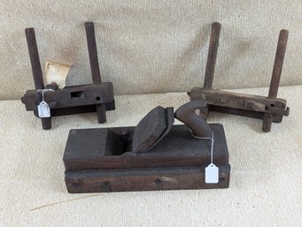 Lot Of 3 Wonderful Early Molding Planes