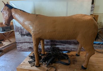The End Of The Trail.... Life Size Folk Art Hand Made Horse
