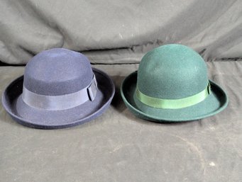 Two Similar 'hat Stuff' 100% Wool Made In USA Hats