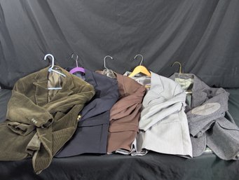 Lot Of 5 Coats - Including Pendleton, Tessuti Del Fusero, Texere Italy, Etc....