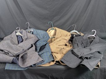 Lot Of 5 Coats - Including Harris Tweed, Ralph Lauren, Etc....