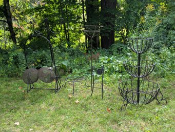 Lot Of Lawn & Garden Decor, Plant Holder, Etc...