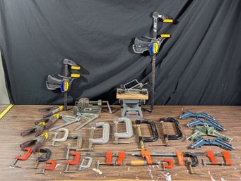 Large Lot Of Clamps For Woodworking & Related