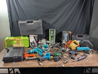 Large Lot Of Power Tools Battery & Corded