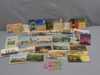 Lot Of Postcards & Some Stamps