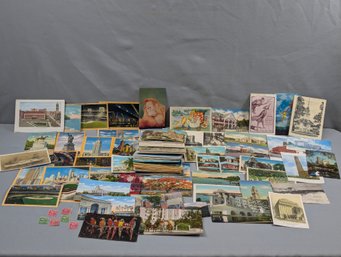 Lot Of Postcards & Some Stamps
