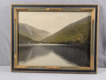 David Davidson Hand Colored Photograph - New Hampshire Franconia Notch Echo Lake