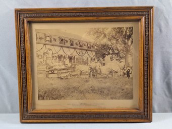 1892 Albumen Photograph Of The German Club Manchester, New Hampshire