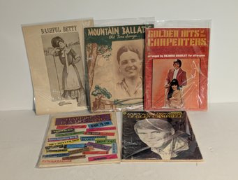 Lot Of Vintage Sheet Music Including Glen Campbell & The Carpenters