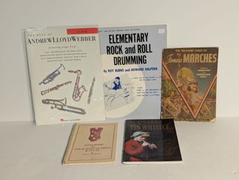 Lot Of 'How To' Music Books - Drumming, Tin Whistle & Song Books