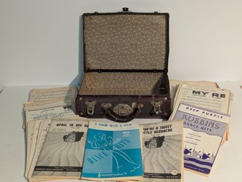 Old Music Case Full Of Vintage Sheet Music