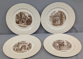 Lot Of 4 Wedgwood Brown University College Plates