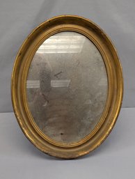 Antique Oval Framed Dresser Mirror  15 X 20'