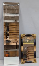 Lot Of 2 Mirrors - Including A Small Vintage Split Column Mirror