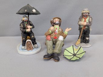 Lot Of Emmett Kelley Jr Porcelain Clown Figures