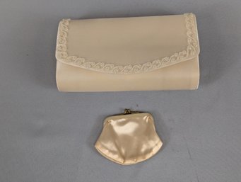Vintage Nytlites Clutch / Purse Together With A Change Purse