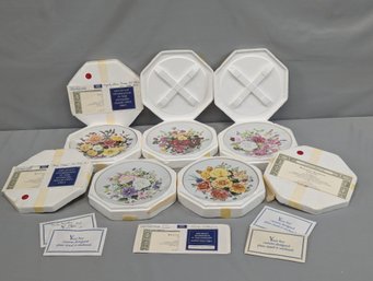 Lot Of Franklin Mint Decorative Floral Plates