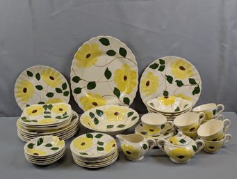 Large Lot Of  Blue Ridge Southern Potteries 'Ridge Daisy' Dinnerware