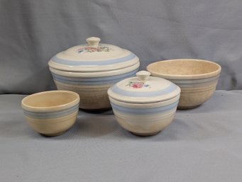Lot Of Vintage Mixing Bowls - Two With Covers
