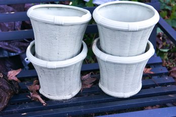 1980's Martha Stewart Garden Pots, One With Chip
