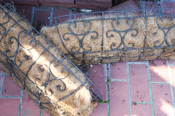 Pair Of Wire Window Boxes, Window Dcor, Garden Boxes