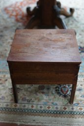 Primitive Vintage Wood Side Table That Actually Was An Old Commode (who Knew?)