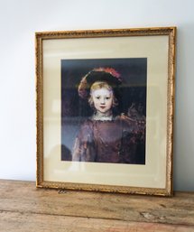 Young Boy In Fancy Dress, C.1160 By Rembrandt Print In Gold Frame
