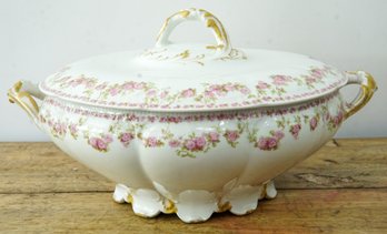 Antique Porcelain Chas Field Haviland Schleiger 195m Soup Tureen 1920s