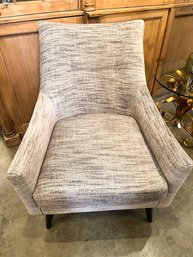 Vintage Contemporary Chair In Light Grey And Taupe.