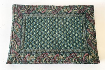 Vintage Vera Bradley Green And Pink Placemats, Set Of 8