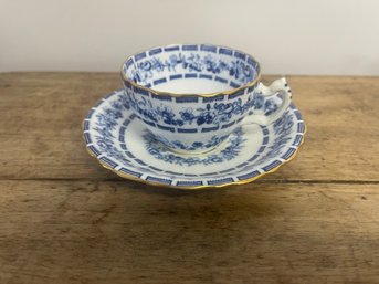 English Blue And White China Tea Cup Set